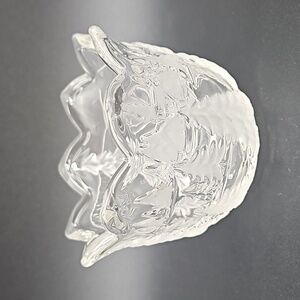 VTG Christmas Glass Candle Holder